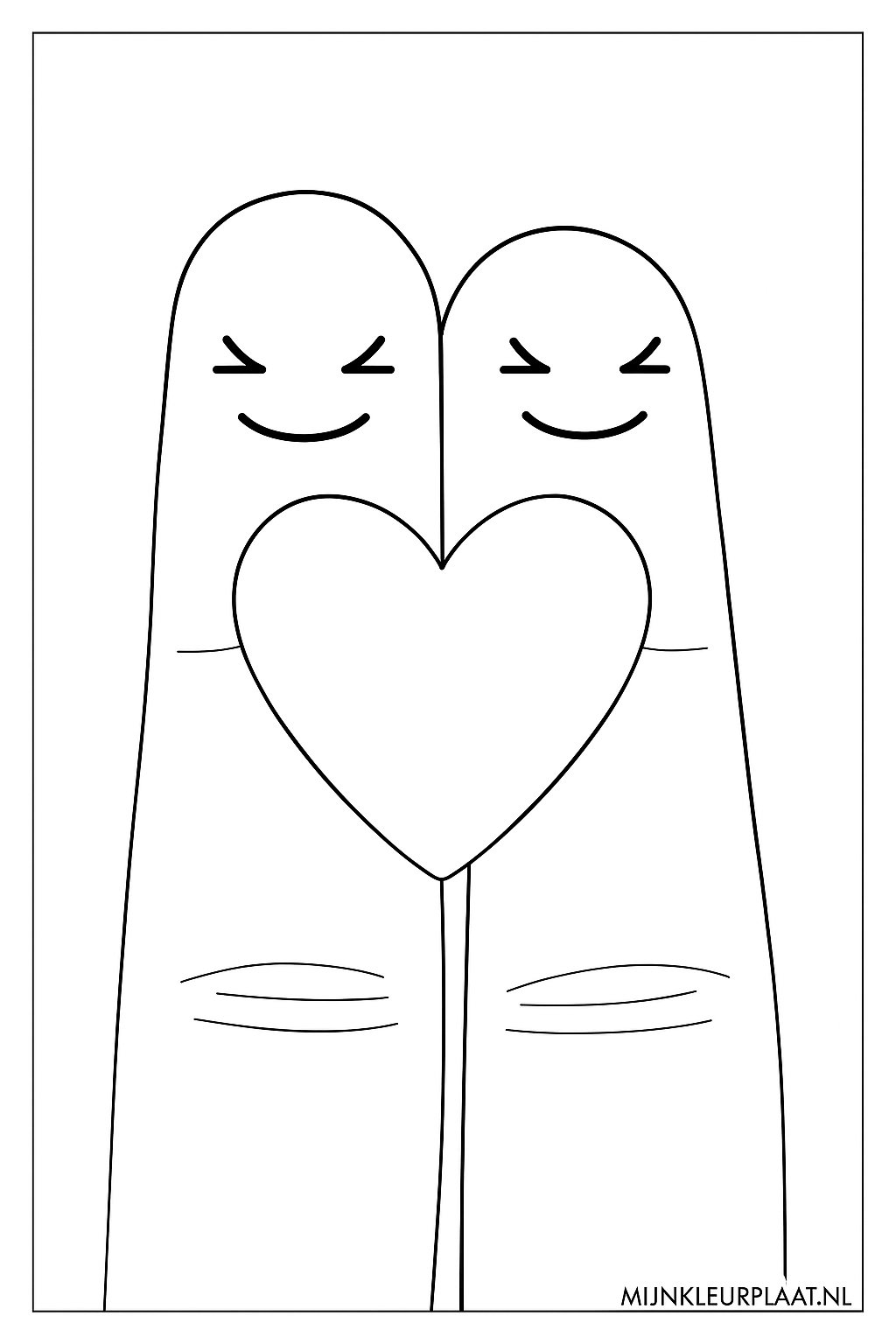 Valentijnsdag Variant 3 coloring page for children