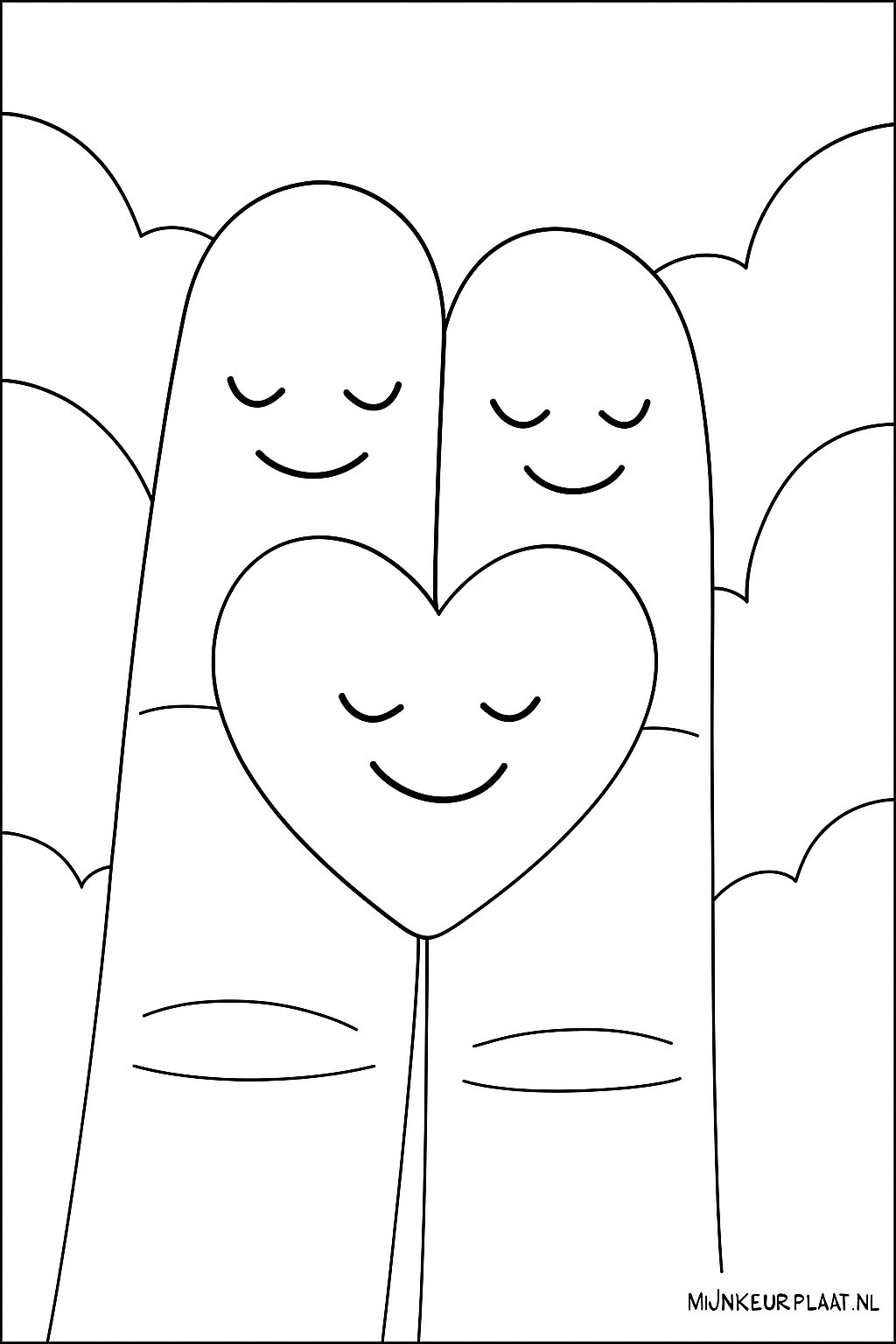 Valentijnsdag Variant 4 coloring page for children