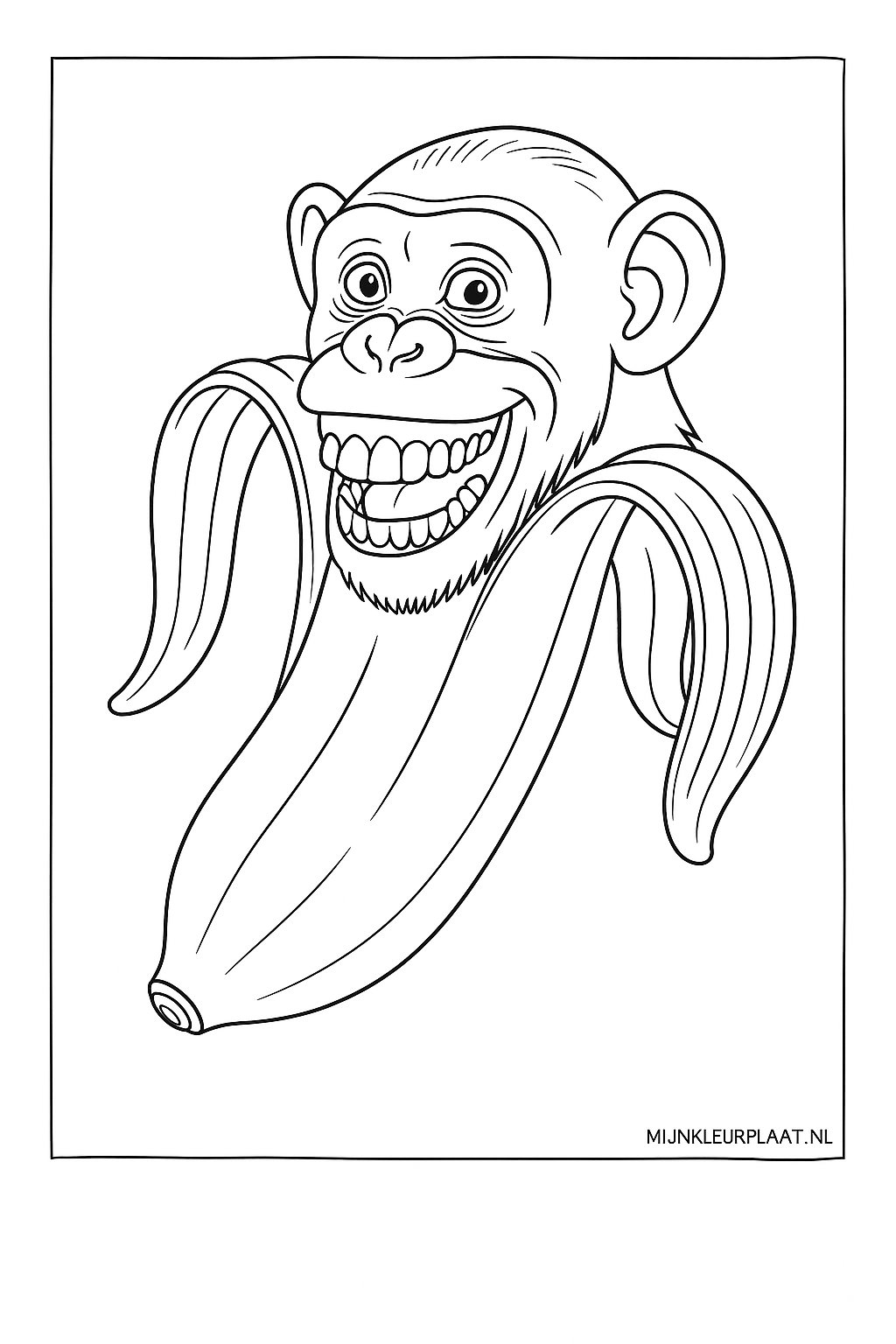 Chimpanzini Bananini Variant 2 coloring page for children