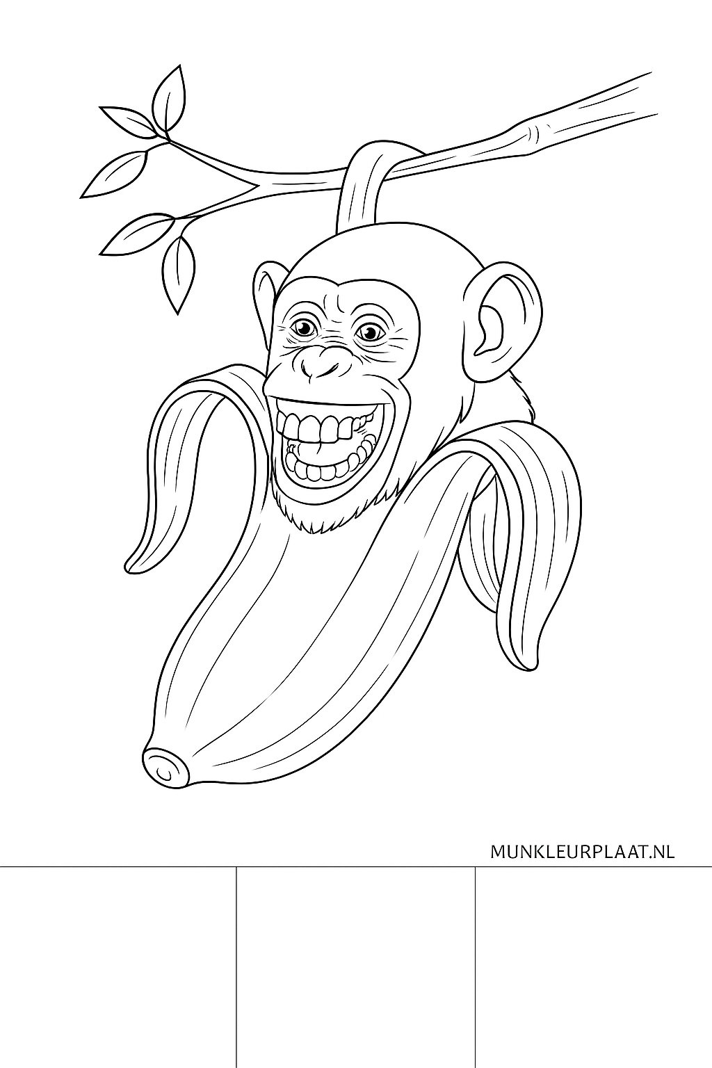 Chimpanzini Bananini Variant 3 coloring page for children