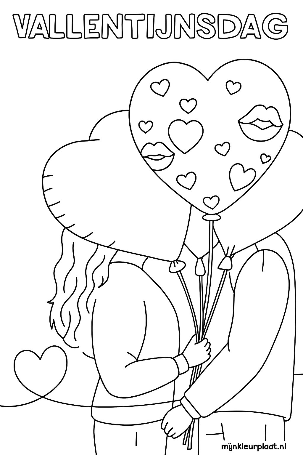 Valentijnsdag Variant 1 coloring page for children