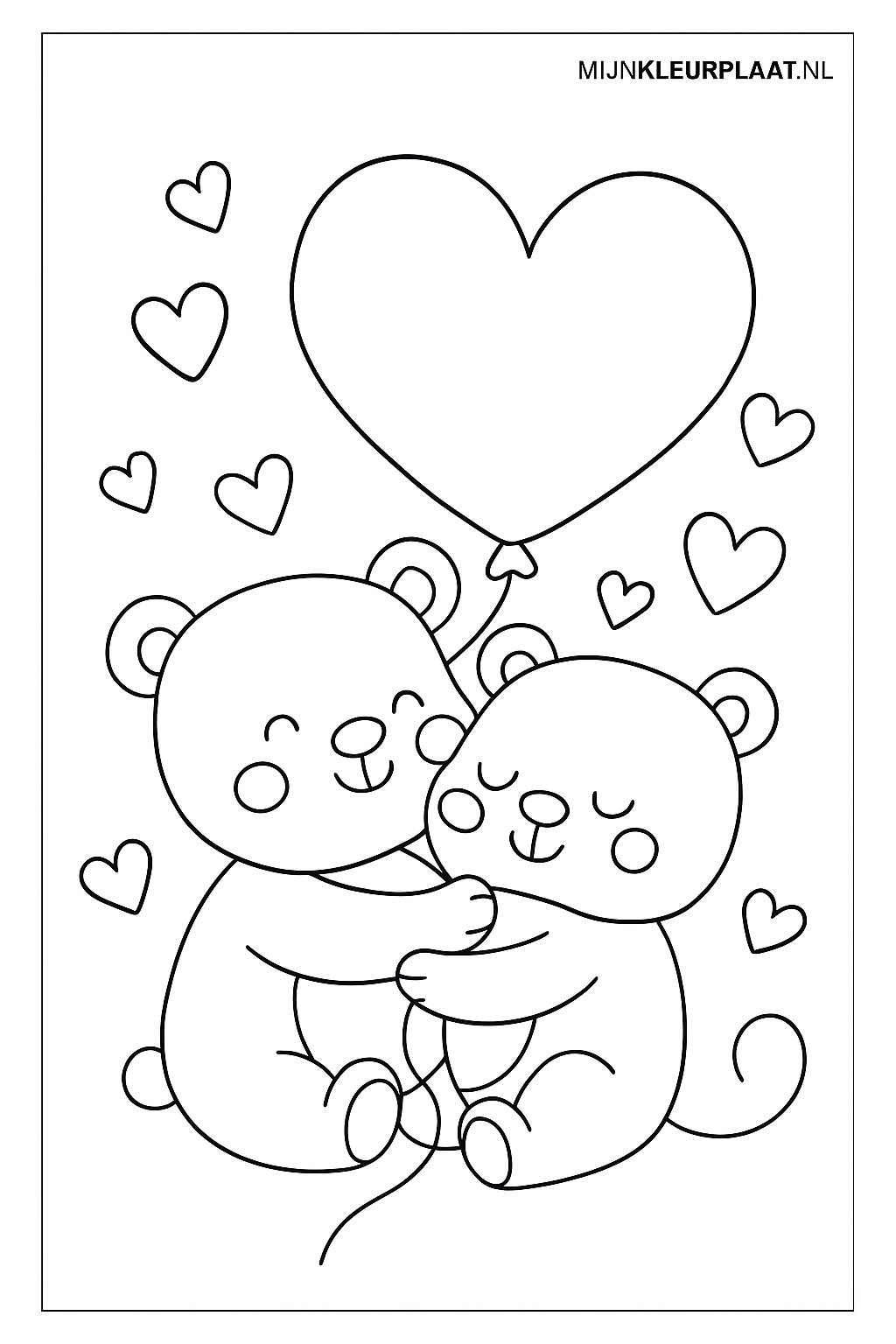Valentijnsdag Variant 4 coloring page for children