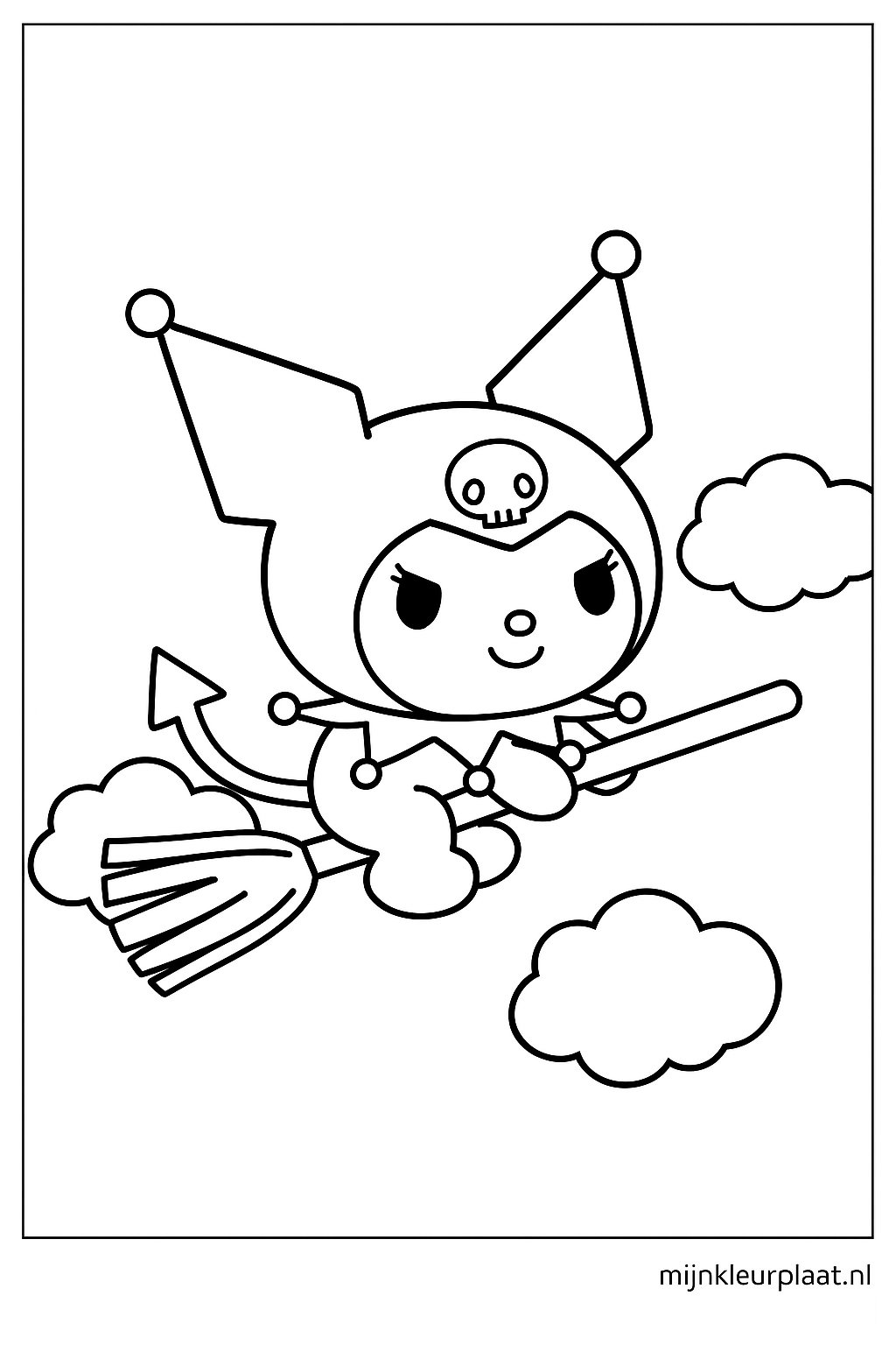 Kuromi Variant 4 coloring page for children