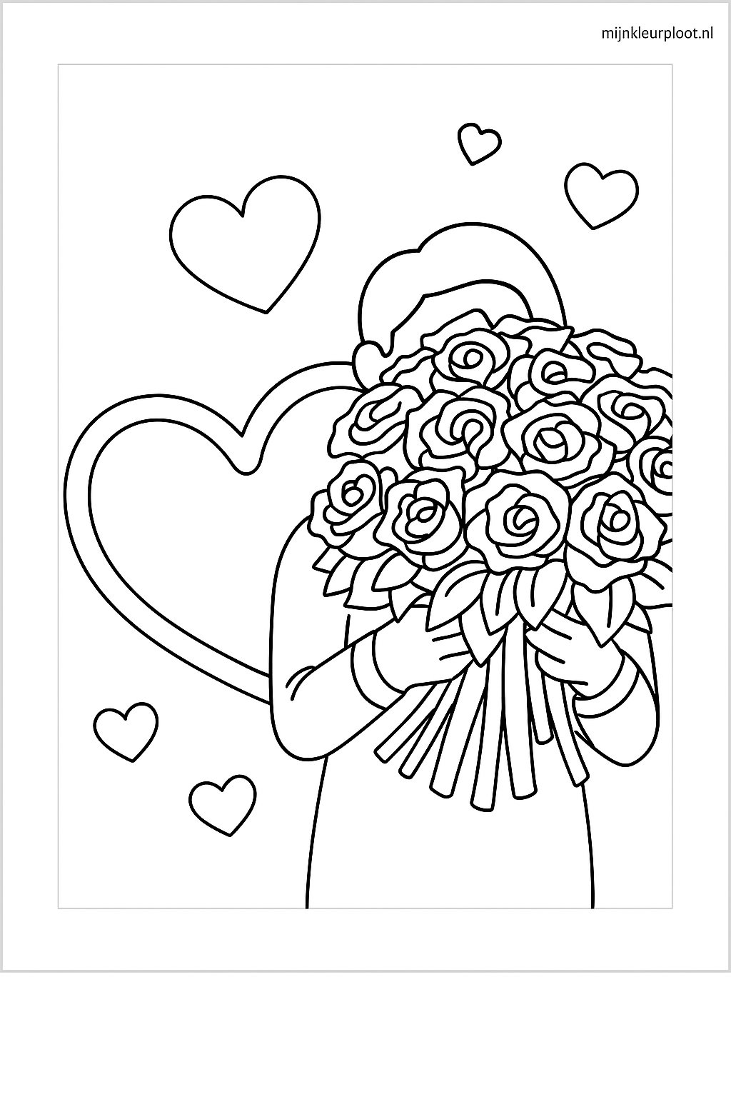 Valentijnsdag Variant 1 coloring page for children