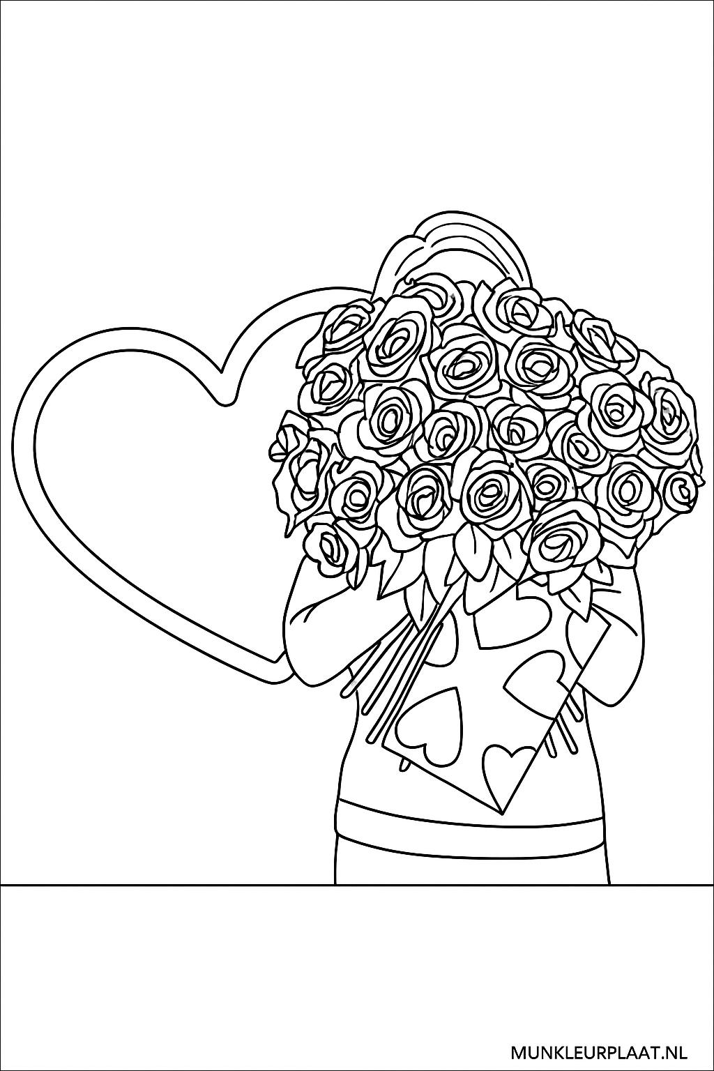 Valentijnsdag Variant 2 coloring page for children