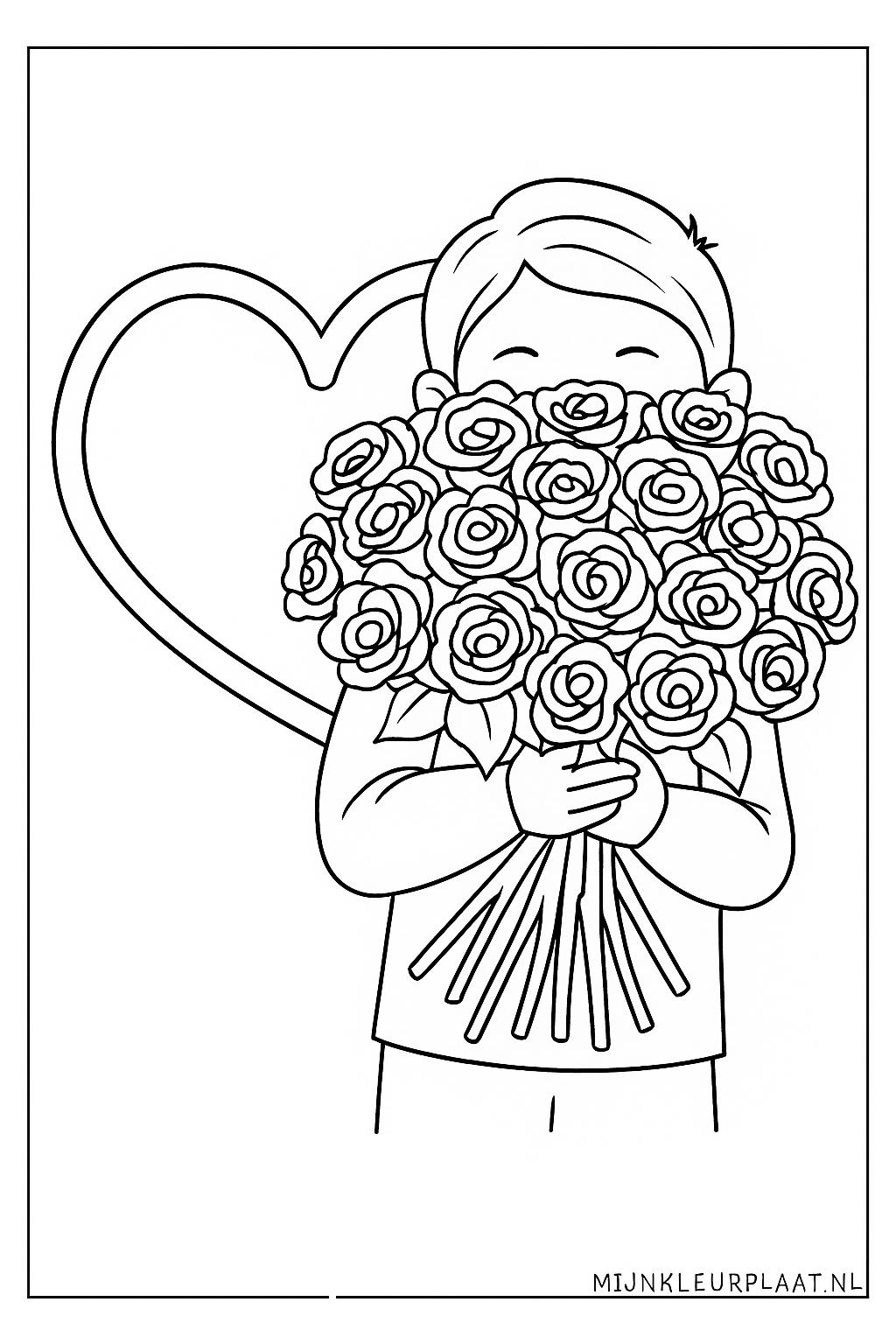 Valentijnsdag Variant 3 coloring page for children