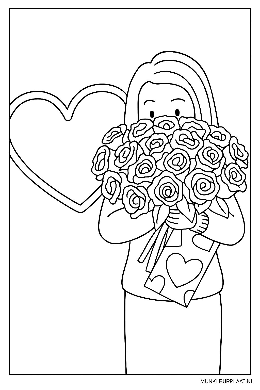 Valentijnsdag Variant 4 coloring page for children