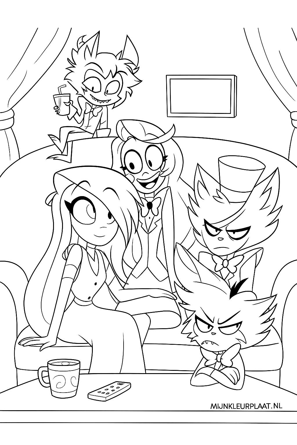 Hazbin Hotel Variant 2 coloring page for children