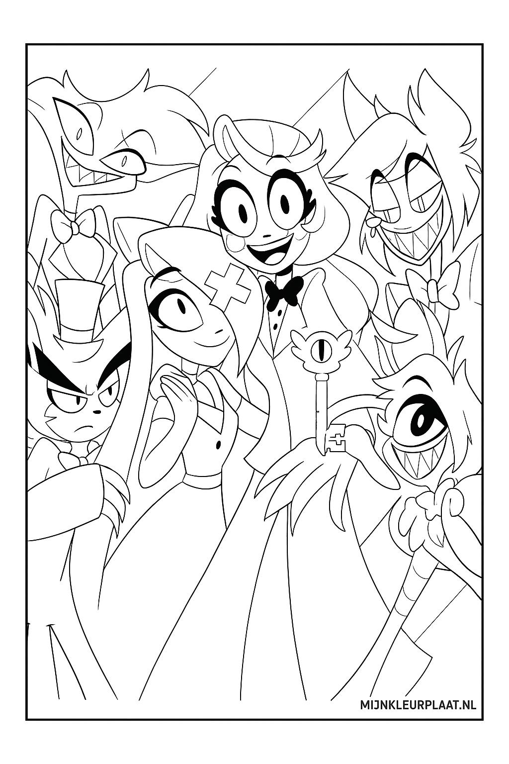 Hazbin Hotel Variant 3 coloring page for children