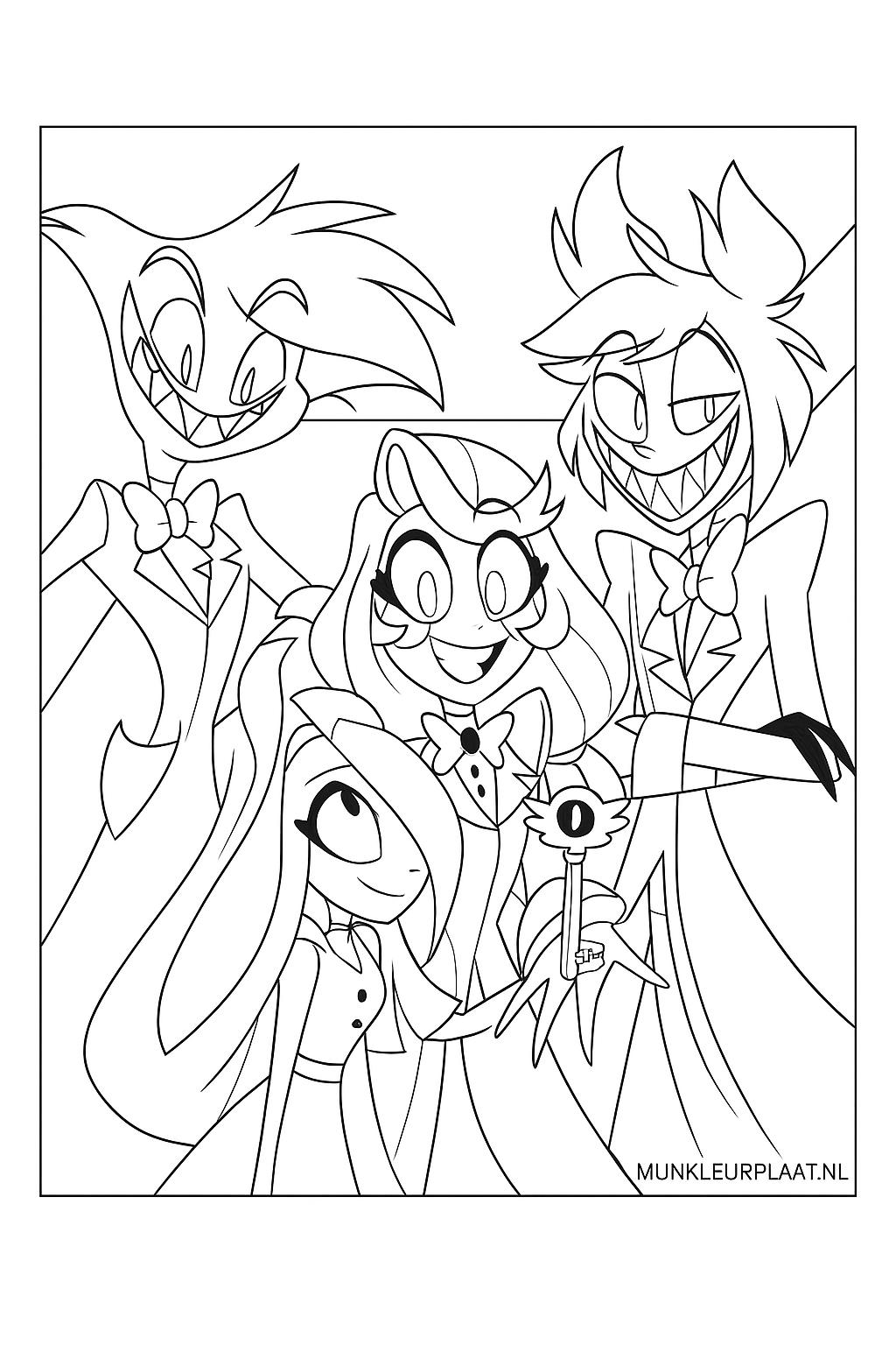 Hazbin Hotel Variant 4 coloring page for children