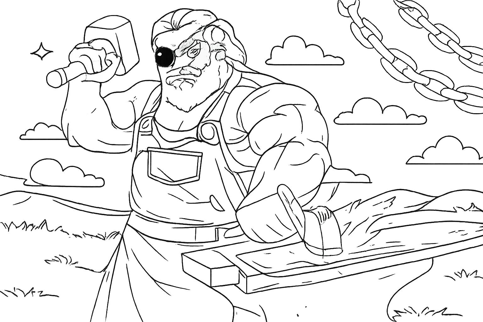 The Forge Roblox Malvorlage Linienzeichnung