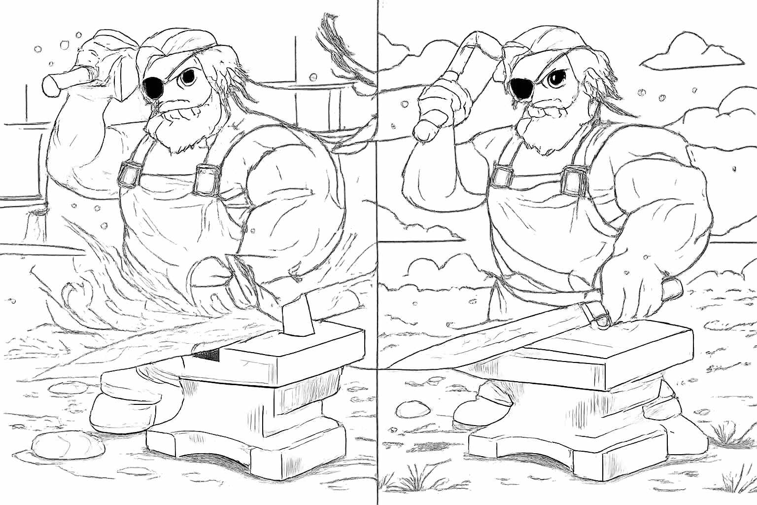 The Forge Roblox Malvorlage Linienzeichnung