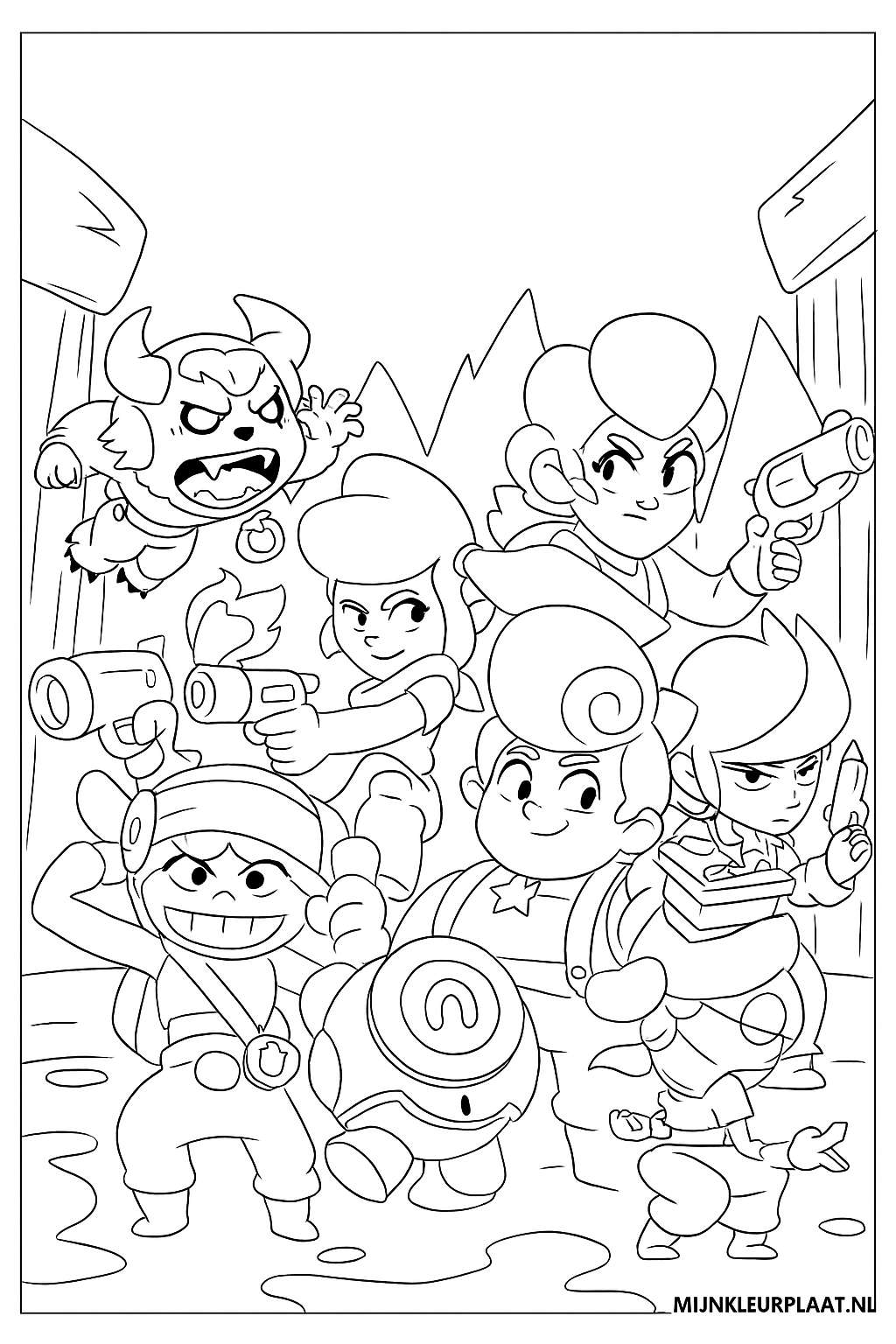 Brawl Stars Variant 4 coloring page for children