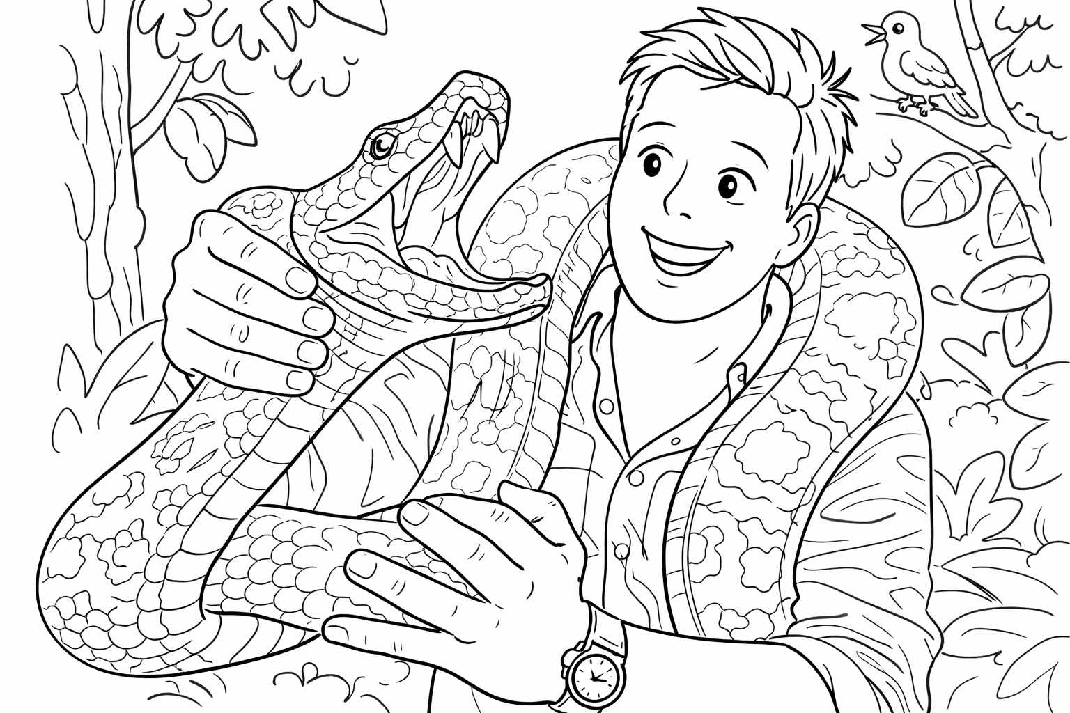 freek vonk coloring page line art