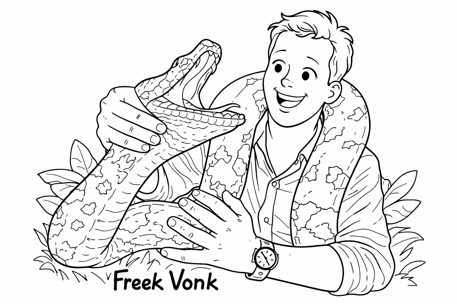 freek vonk coloring page line art