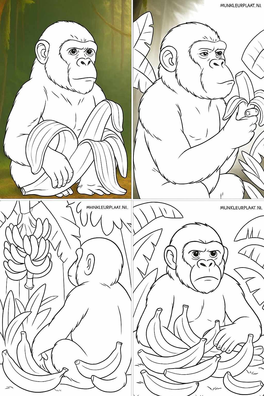 Chimpanzini Bananini Variant 3 coloring page for children