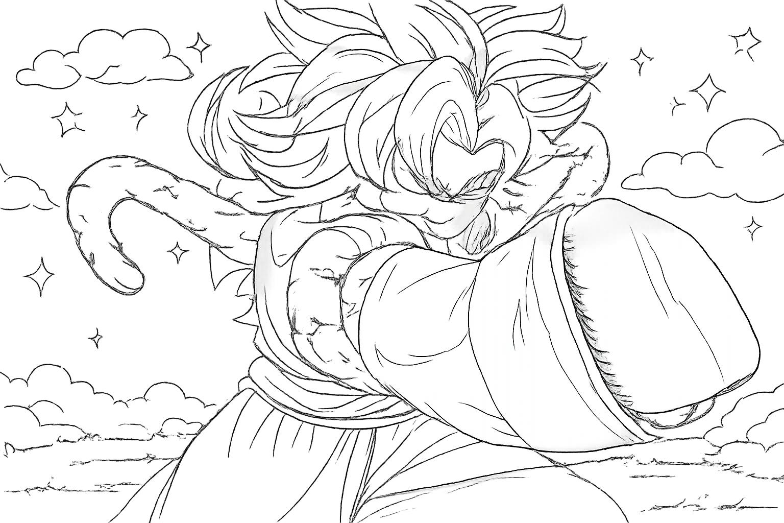 Dibujo para colorear Anime Vanguards Roblox line art