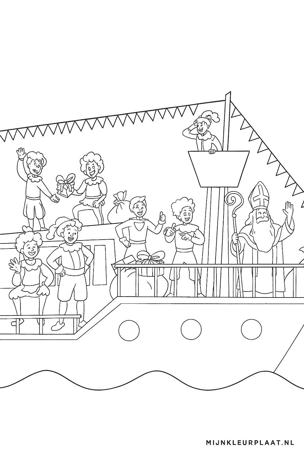 Sinterklaas Variant 4 coloring page for children
