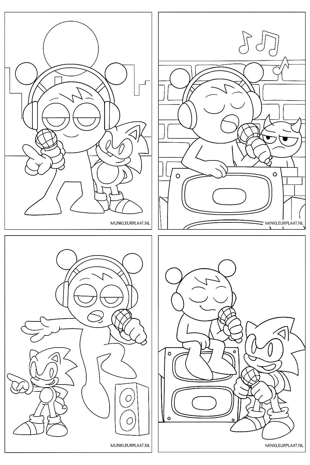 Sprunki Variant 4 coloring page for children