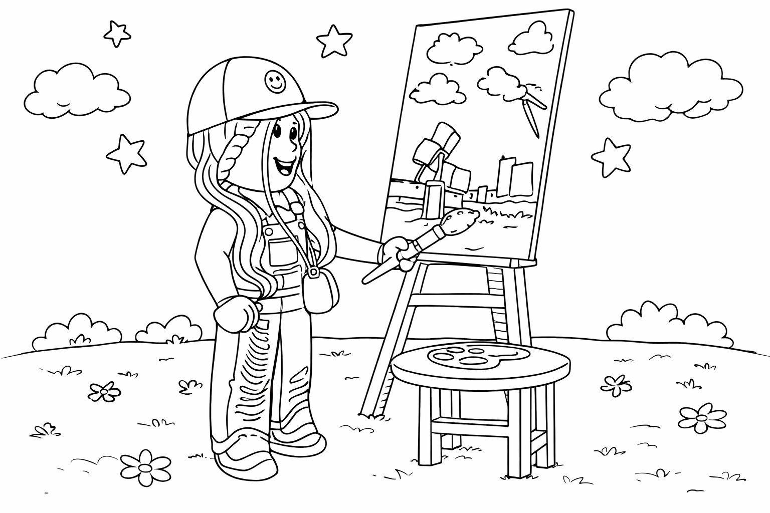 Brookhaven coloring page line art