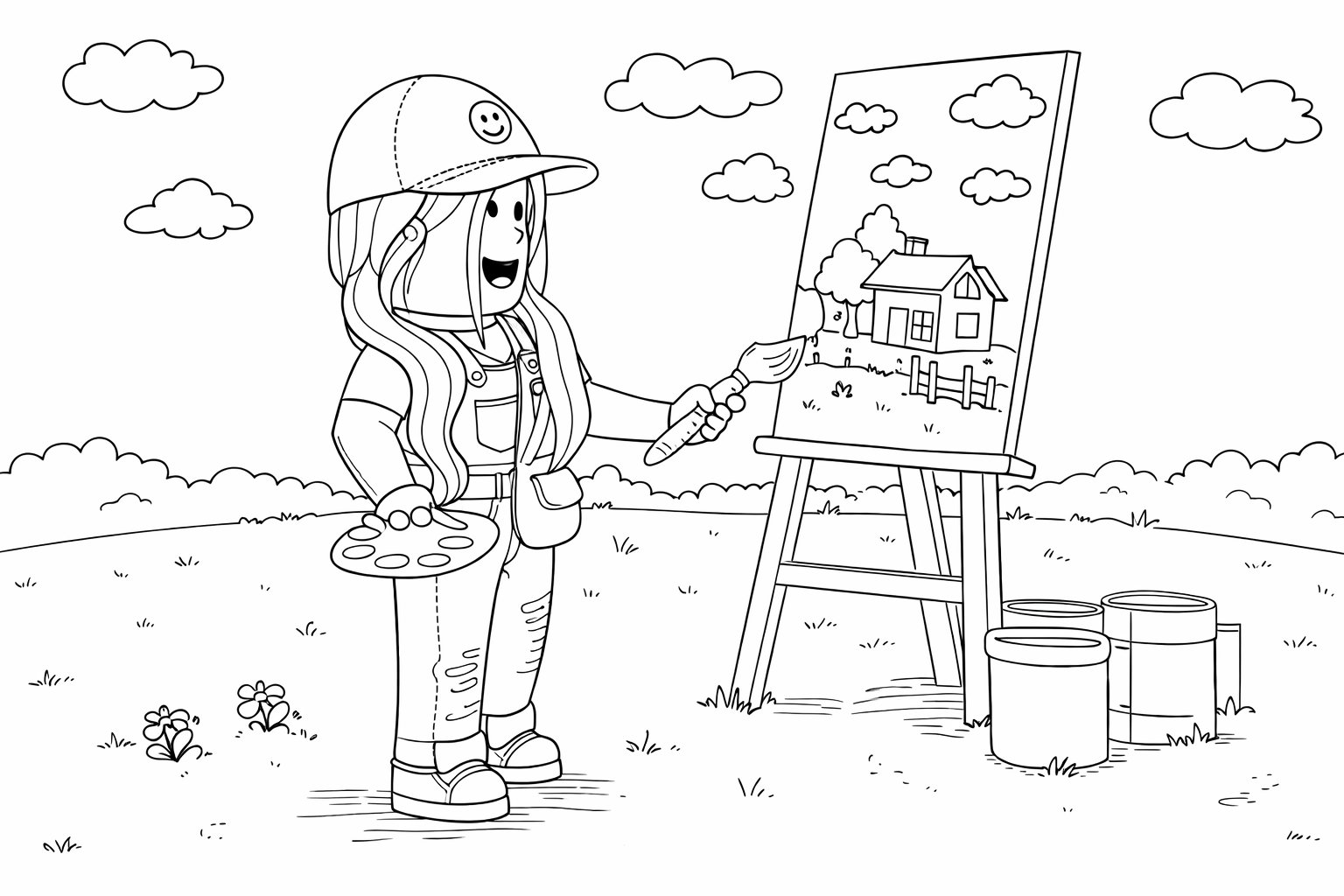 Brookhaven coloring page line art
