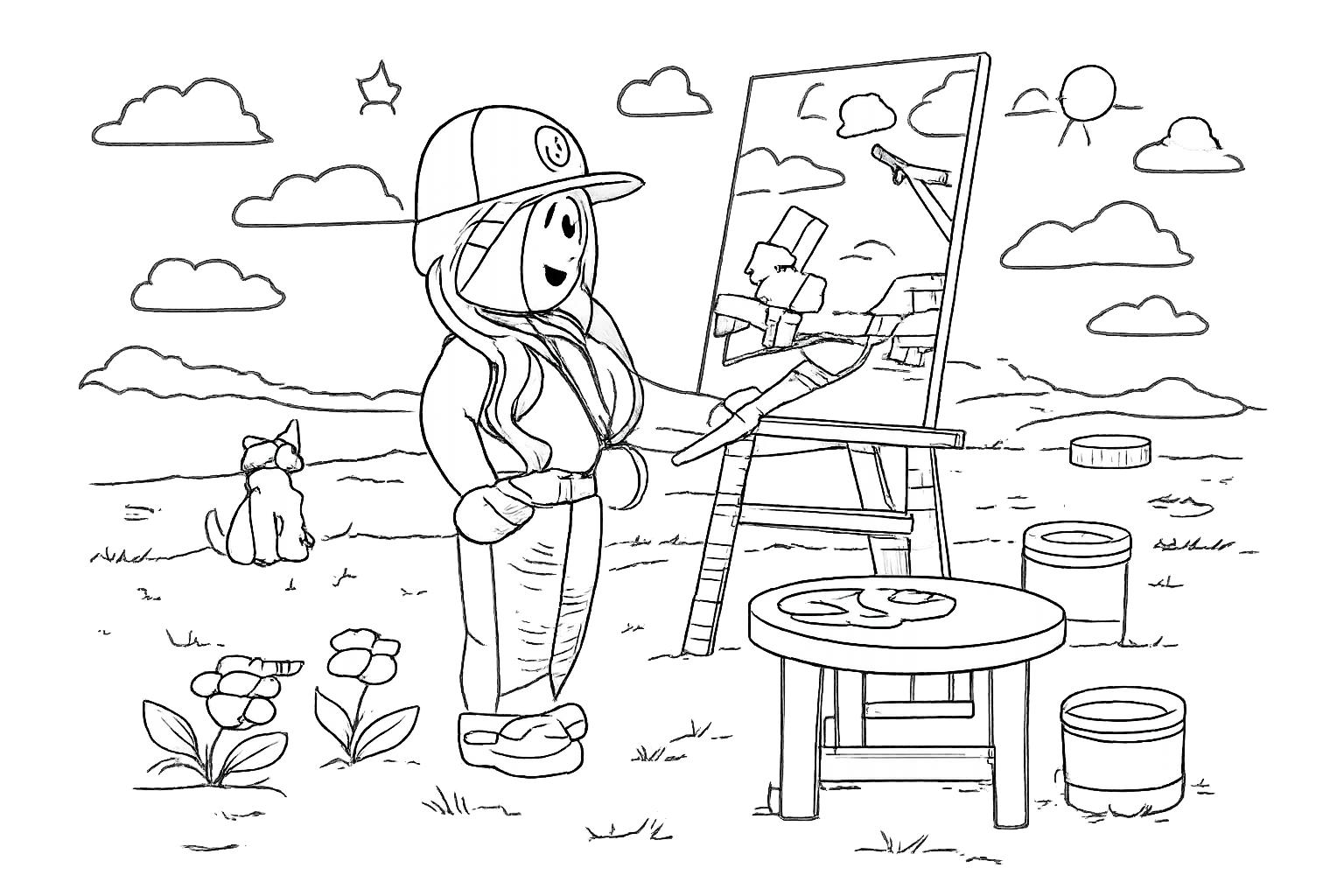 Brookhaven coloring page line art