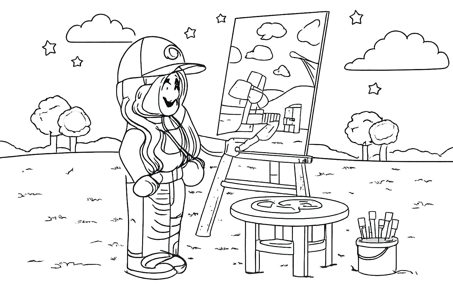 Brookhaven coloring page line art
