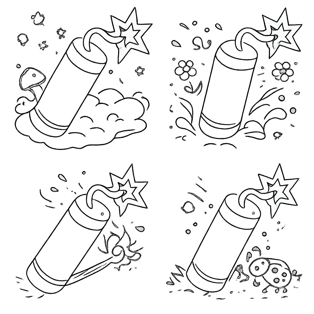 rotje vuurwerk kleurplaten voorbeeld