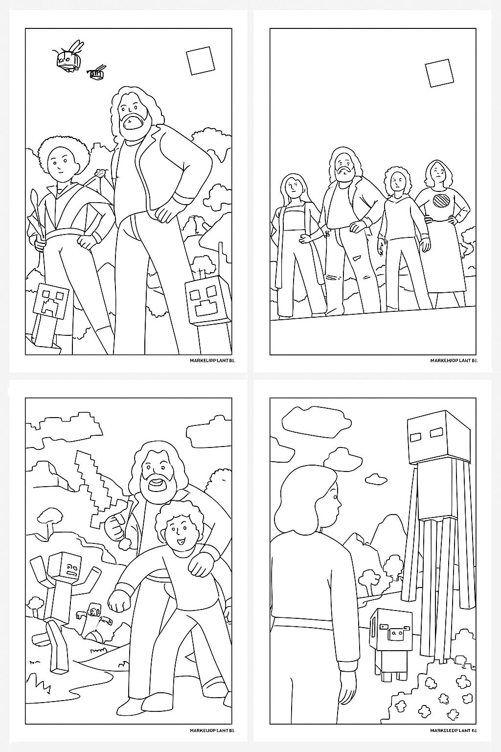 Minecraft Variant 1 coloring page for children