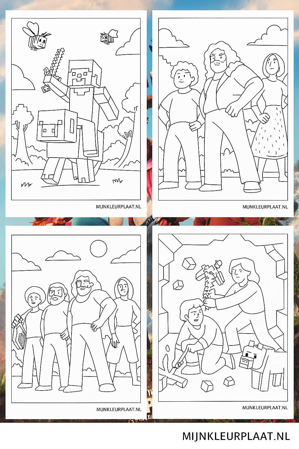 Minecraft Variant 2 coloring page for children