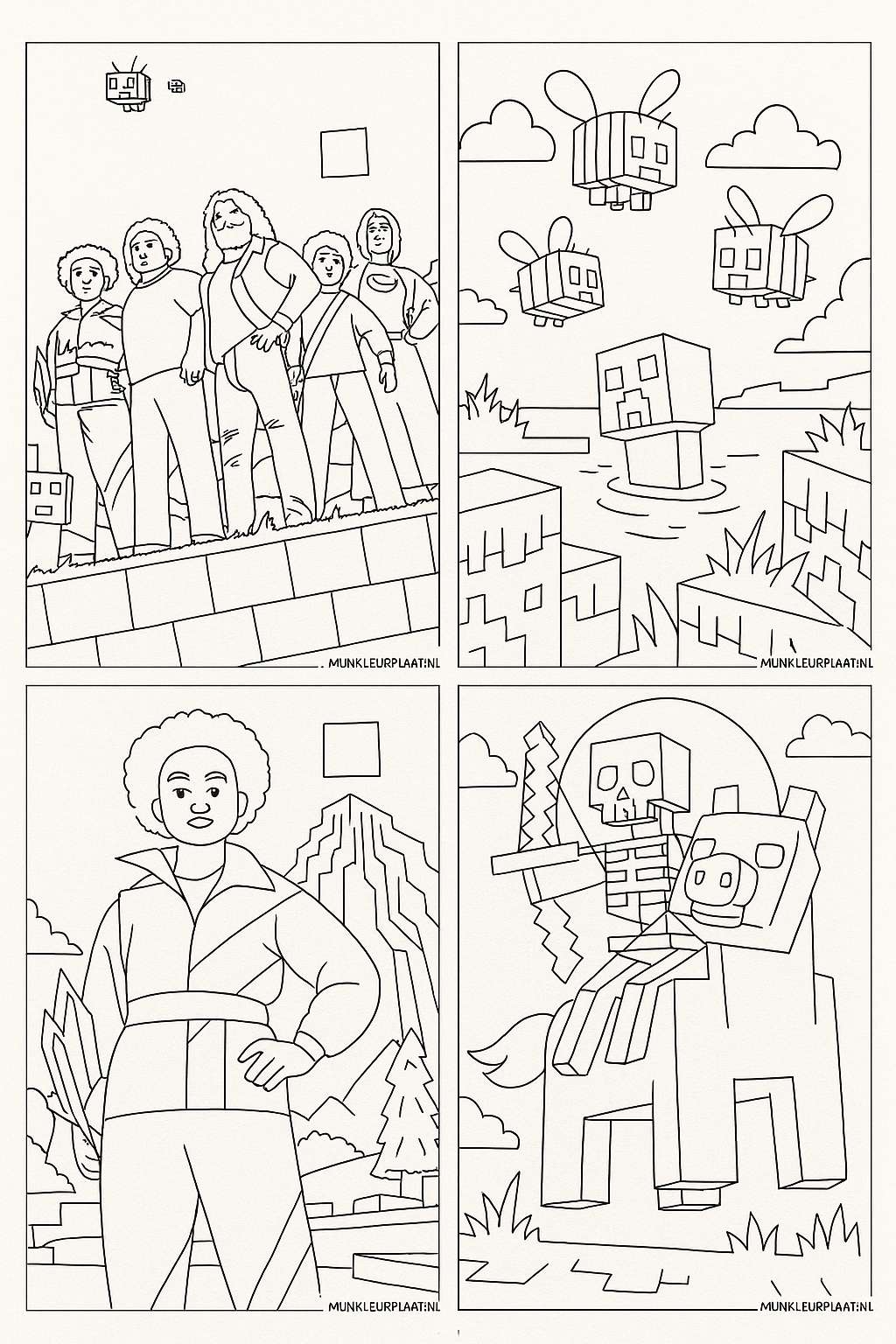 Minecraft Variant 4 coloring page for children
