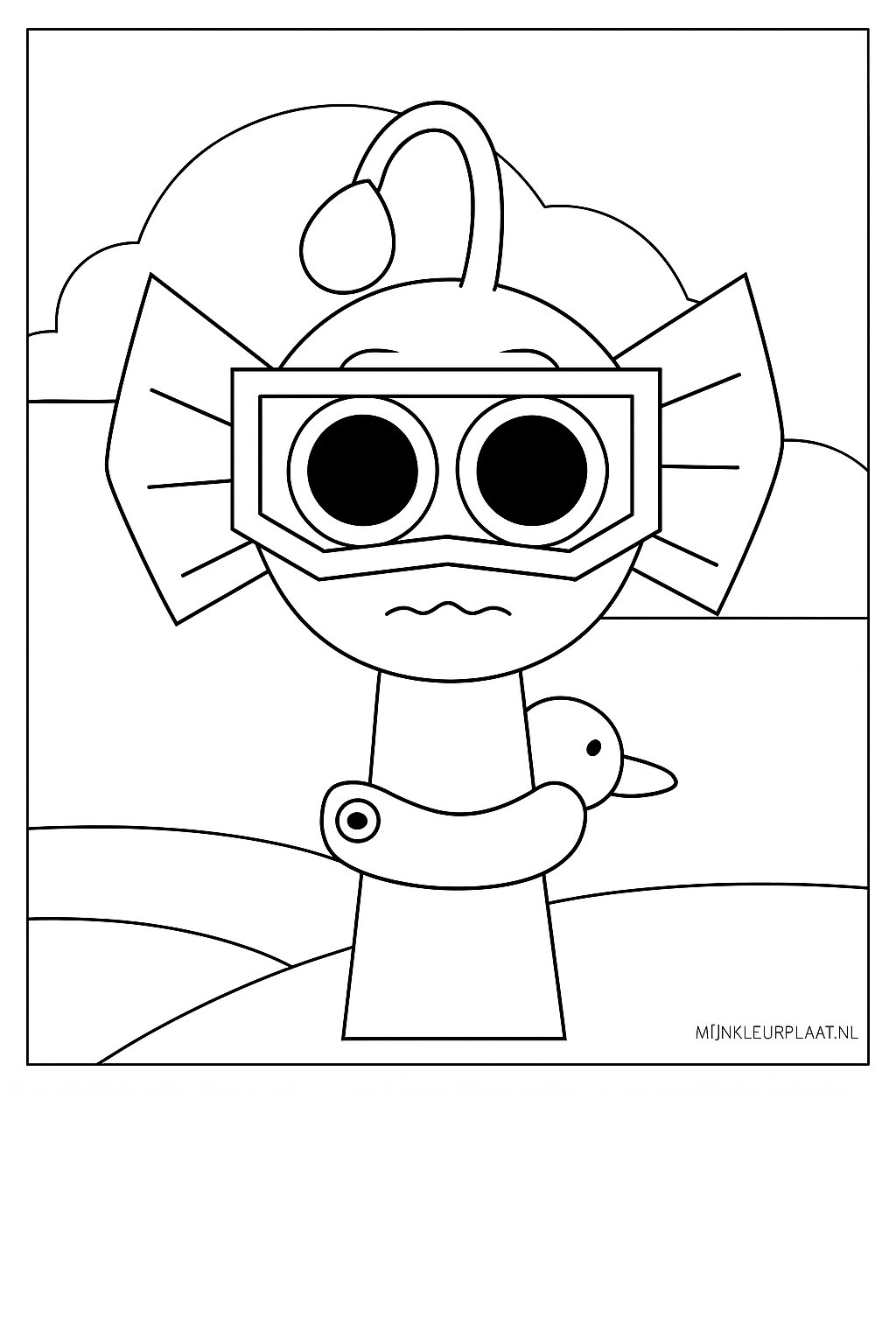 Sprunki Variant 1 coloring page for children