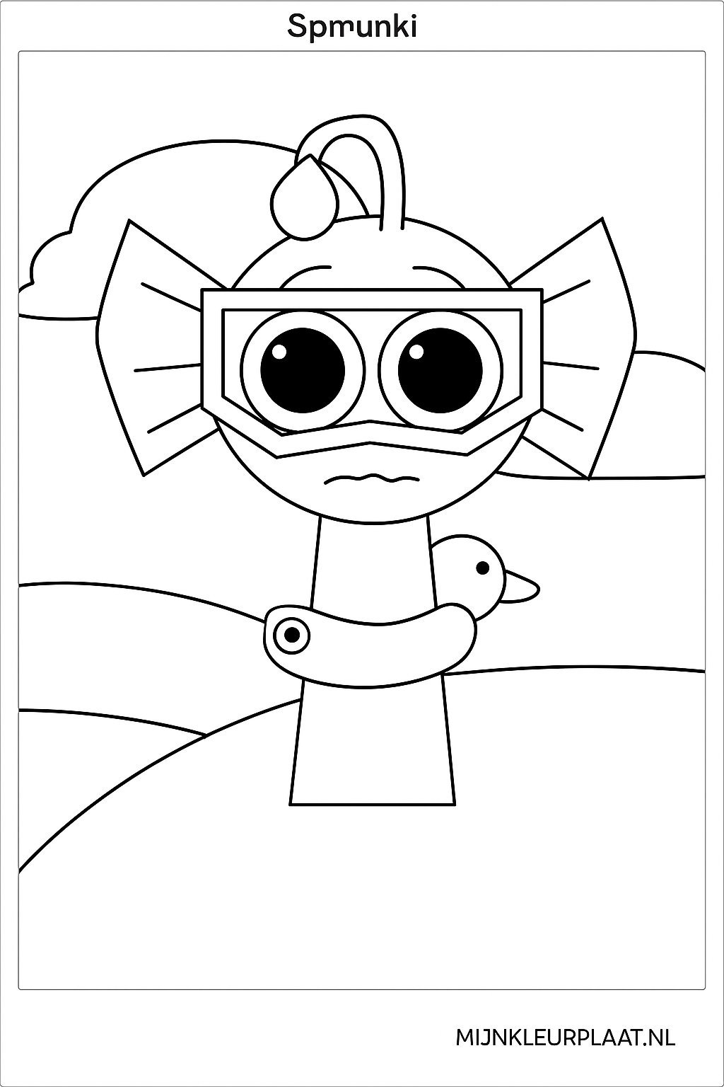 Sprunki Variant 2 coloring page for children