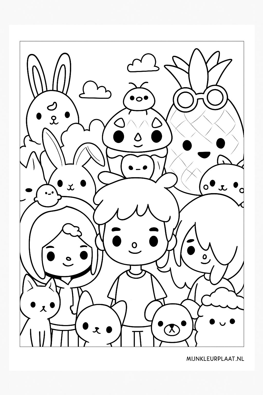 Toca Boca Variant 3 coloring page for children