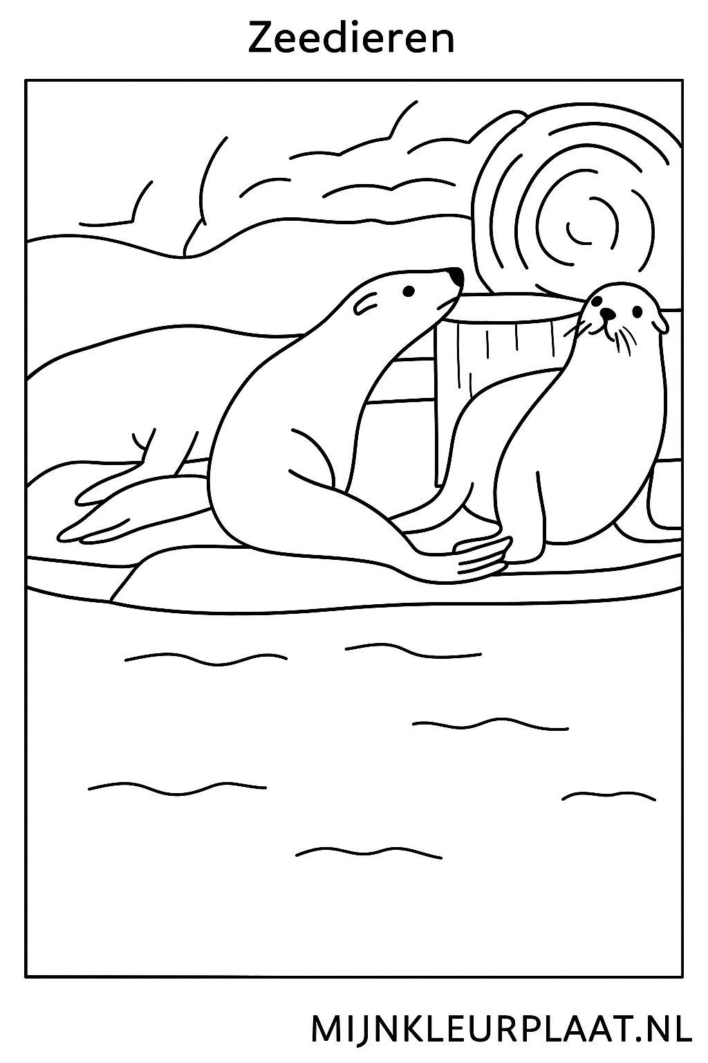 Zeedieren Variant 1 coloring page for children