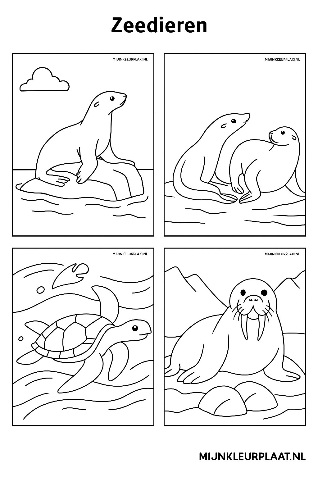Zeedieren Variant 3 coloring page for children