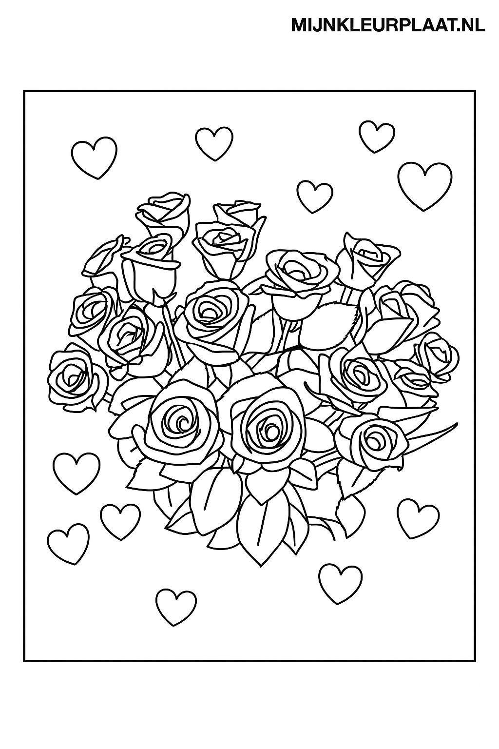 Valentijnsdag Variant 1 coloring page for children