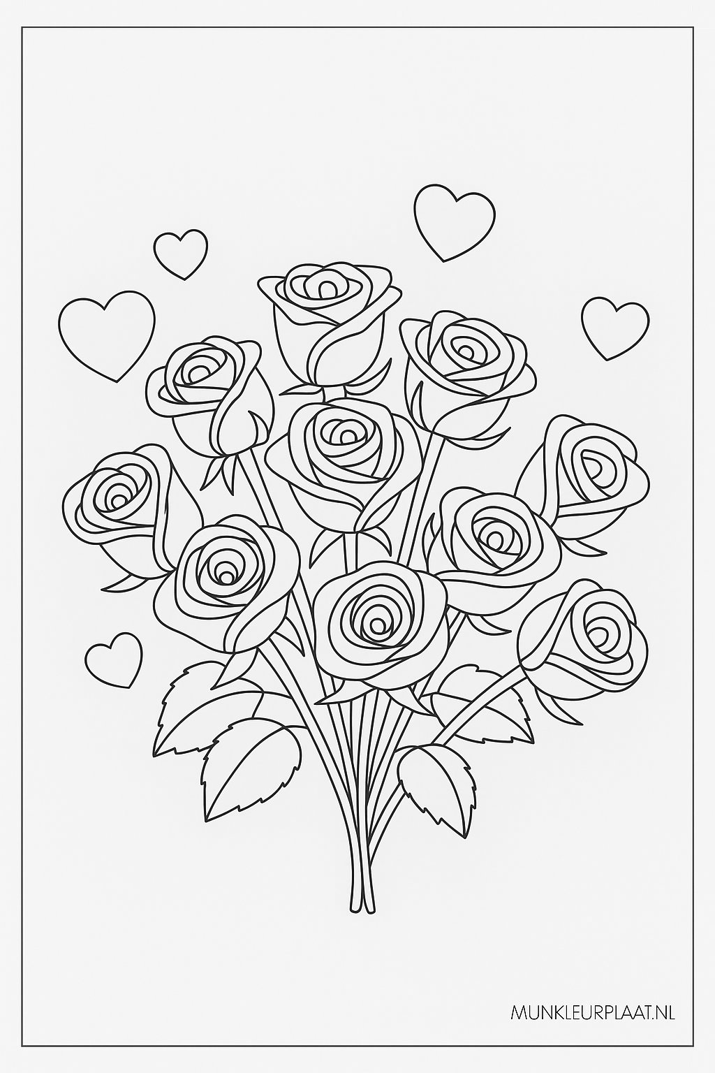 Valentijnsdag Variant 3 coloring page for children