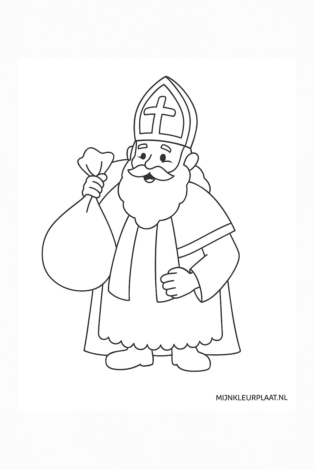 Sinterklaas Variant 4 coloring page for children