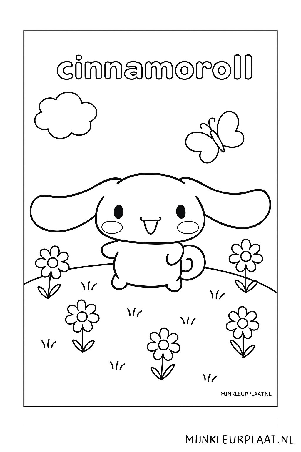 Cinnamoroll Variant 4 coloring page for children
