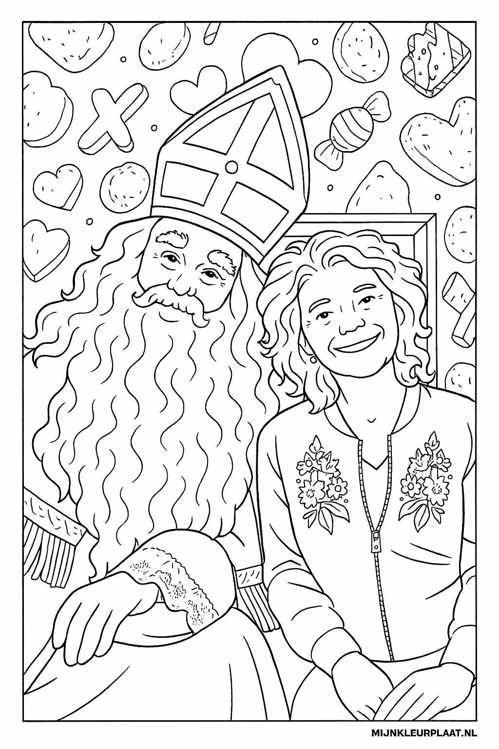 Sinterklaas Variant 4 coloring page for children