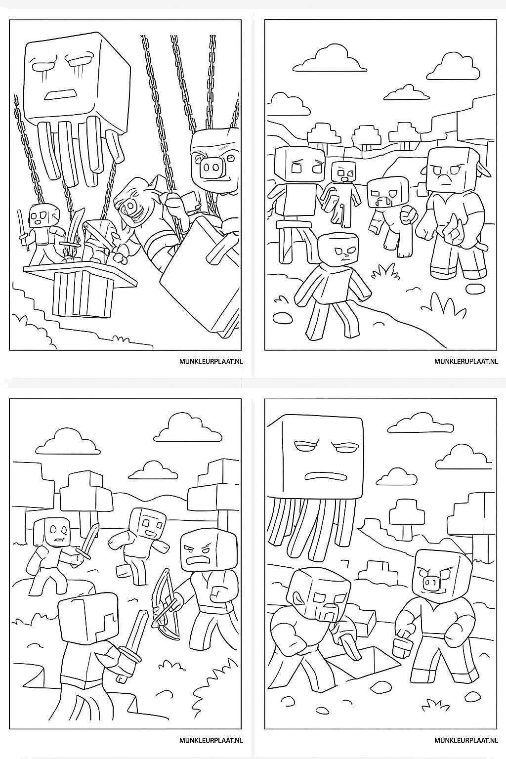Minecraft Variant 2 coloring page for children