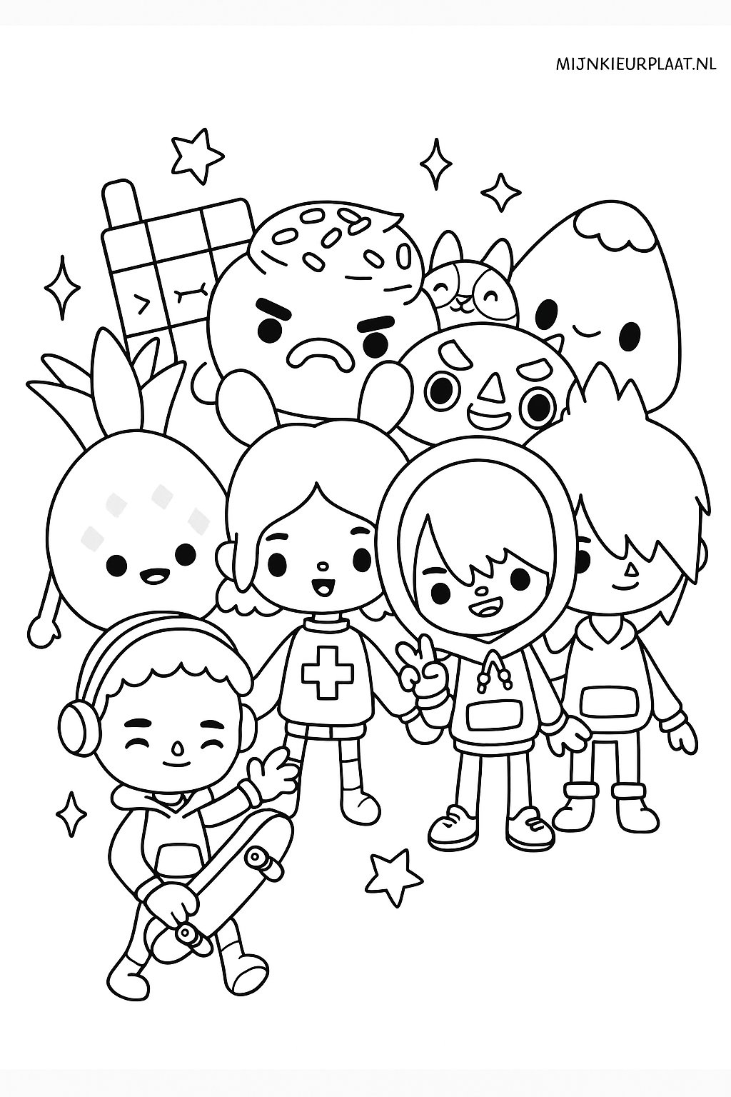 Toca Boca Variant 1 coloring page for children
