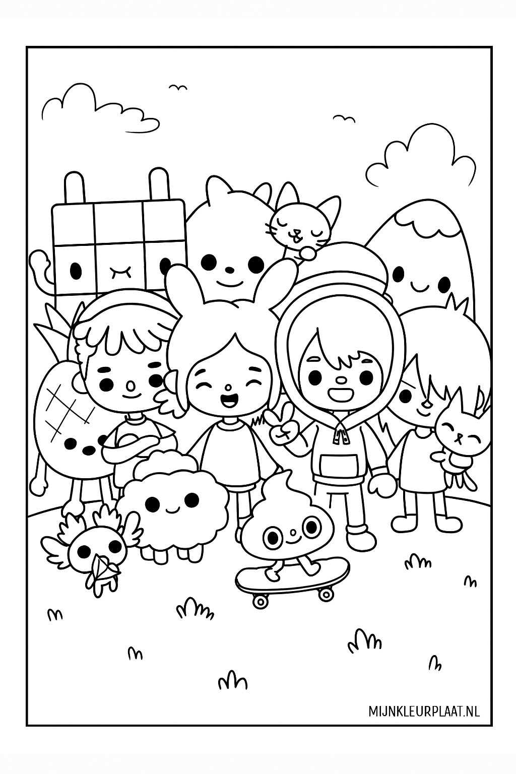 Toca Boca Variant 3 coloring page for children