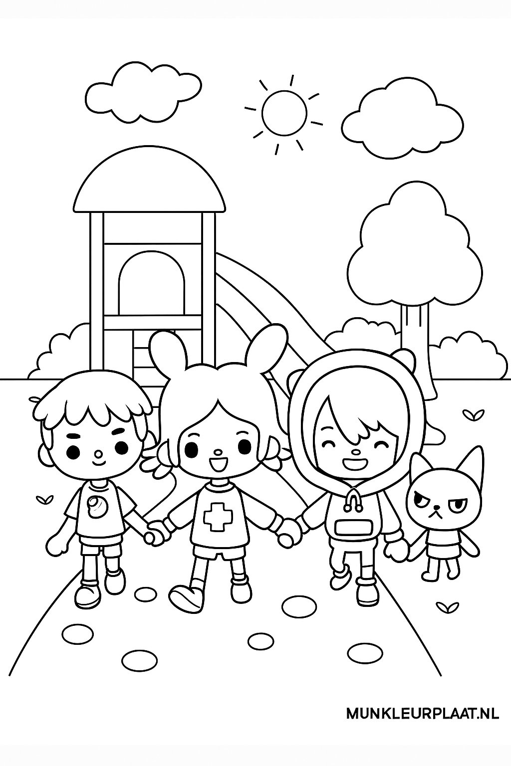 Toca Boca Variant 4 coloring page for children