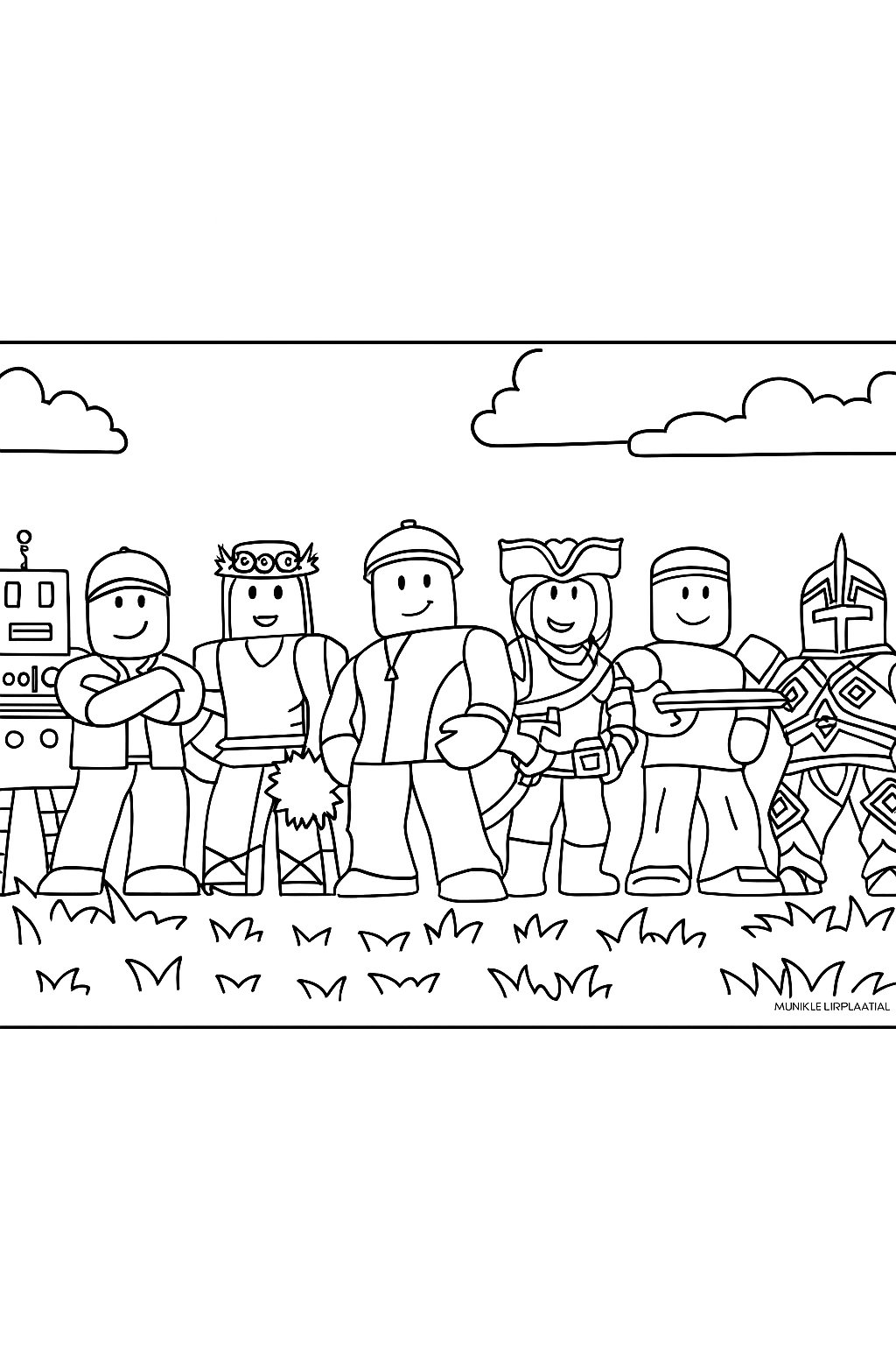 Roblox Variant 1 coloring page for children