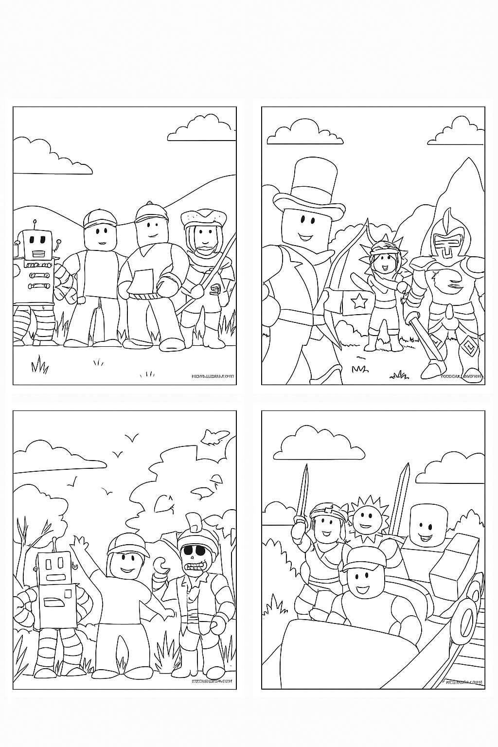 Roblox kleurplaten voorbeeld