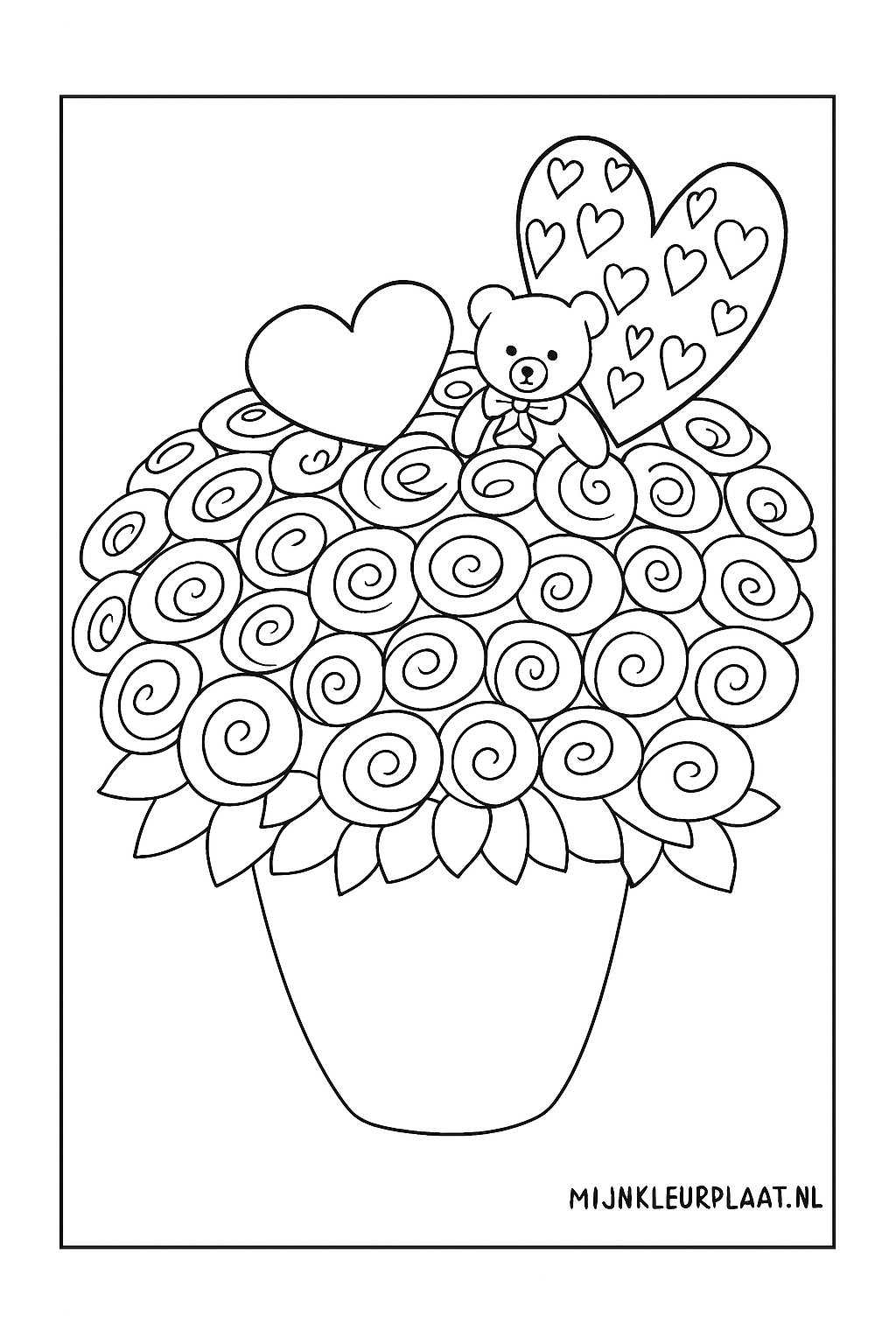 Valentijnsdag Variant 1 coloring page for children