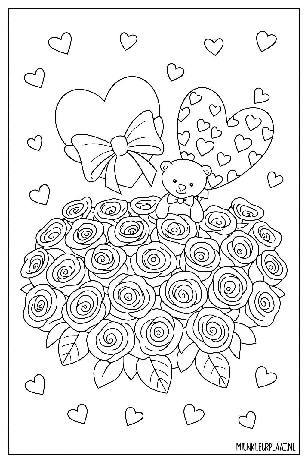 Valentijnsdag Variant 2 coloring page for children