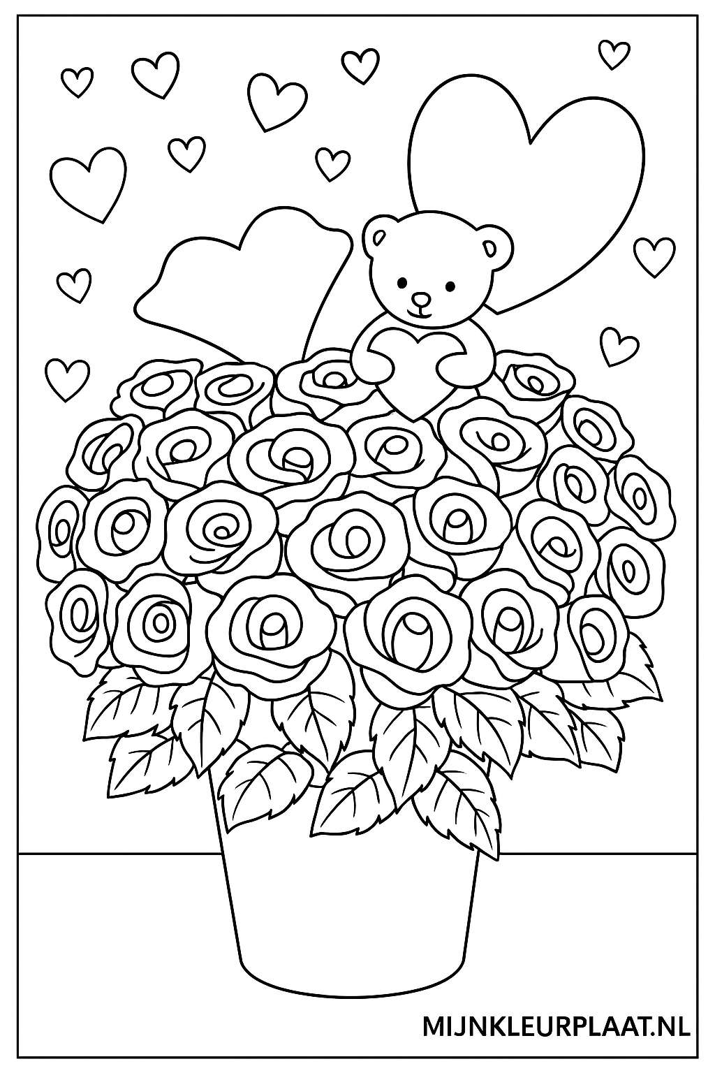 Valentijnsdag Variant 3 coloring page for children